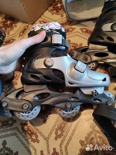 Роликовые коньки детские. раздвижные шлем,защита