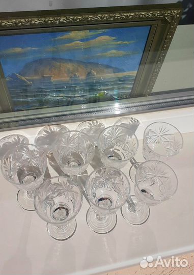 Хрустальные рюмки на ножке СССР