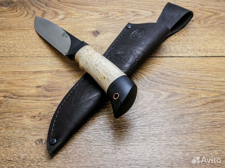 Нож Мурена из стали Х12мф со следами ковки