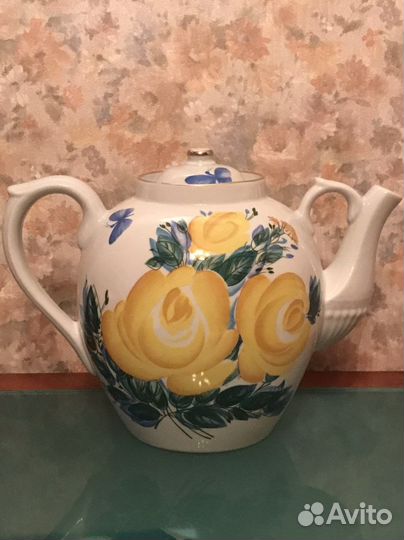 Большой чайник фарфор, дулево ‘’