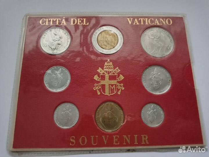 Ватикан набор монет 1977 г