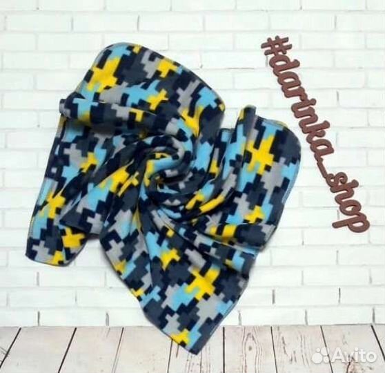 Новый флисовый плед 120х76 для малышей