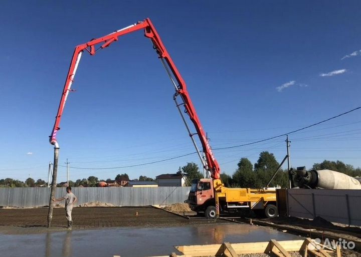 Доставка бетона миксером