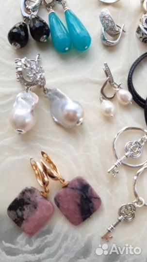 Серьги кольца кулоны натуральные камни от