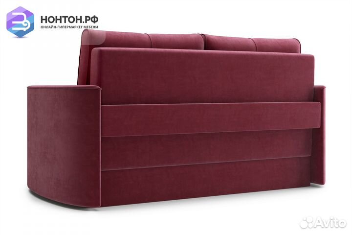 Диван еврокнижка Колибри бордовый