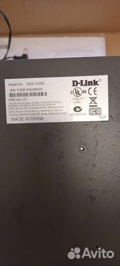 Коммутатор D-link DES-1016D