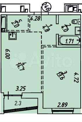 1-к. квартира, 41,4 м², 14/18 эт.