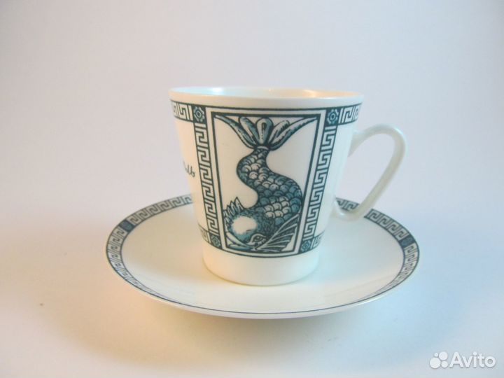 Редкая фарфоровая кофейная пара лфз Петрополь