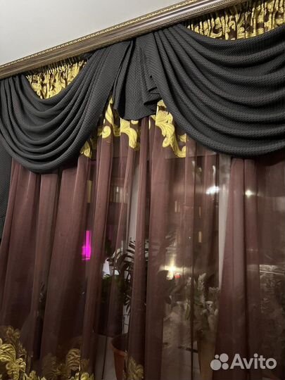 Шторы с ламбрекеном бу