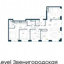 5-к. квартира, 114,9 м², 63/64 эт.