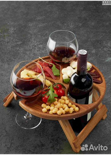 Деревянный столик для 2х бокалов оптом