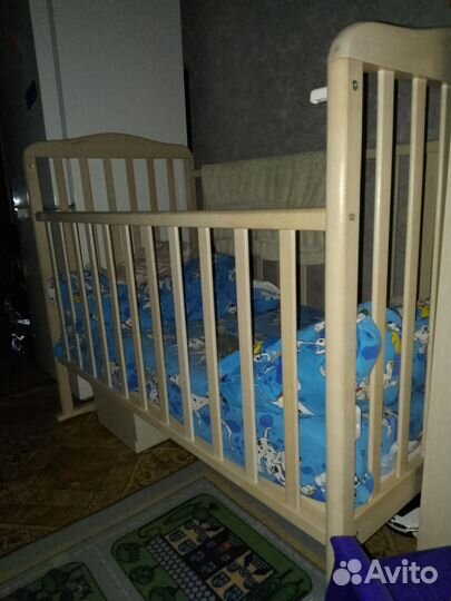 Детская кровать с матрасом бу
