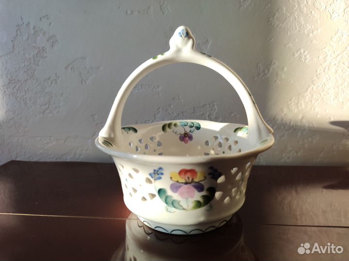 Вазочка ручная работа конфетница керамика СССР