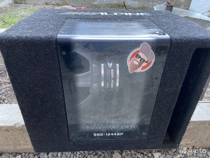 Сабвуфер Alpine sbg 1244bp + усилитель Sony Xplod