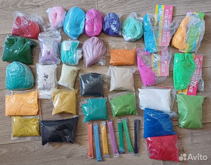 Цветной песок для творчества или флорариумов