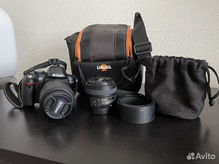 Зеркальный фотоаппарат nikon d3000 + портретник