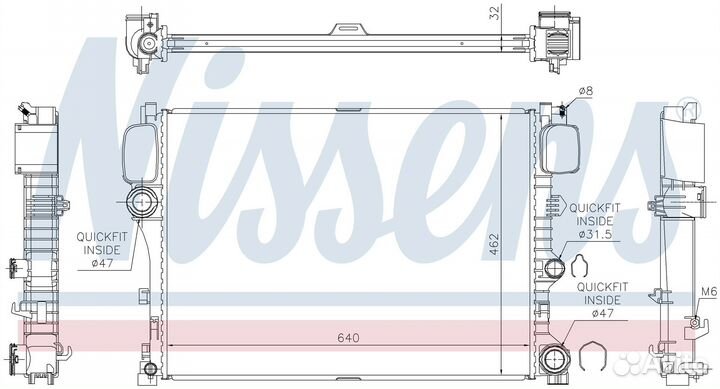 Радиатор охлаждения двс mercedes-benz CL-series C2