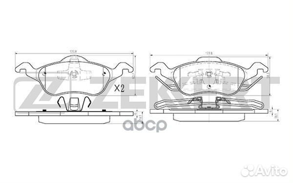 Колодки торм. диск. передн. Ford Focus 98- bs-1