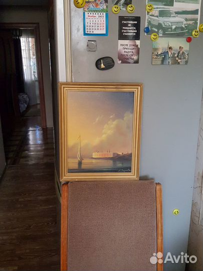 Картина маслом на картоне