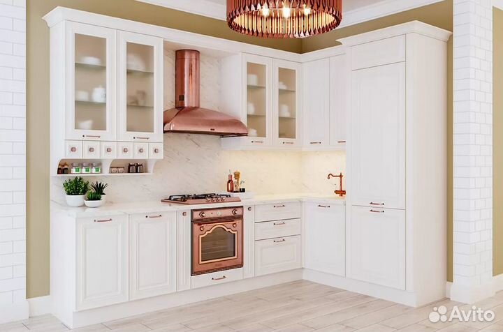 Кухня на заказ, с островом, угловая, прямая