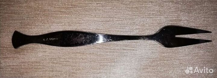 Новый набор мельхиоровых ложек и вилка для лимона