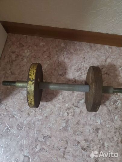 Штанга разборная с блинами на гантели 15 кг