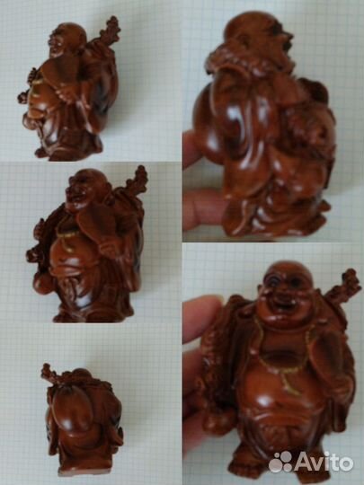 Фигурка нэцкэ Смеющийся Будда Хотэй, пирамидка