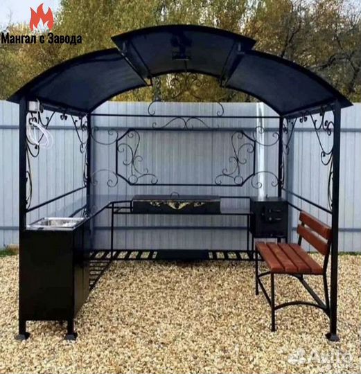 Мангал с крышей