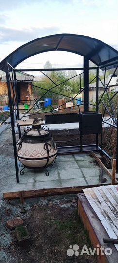 Мангальная зона под крышей