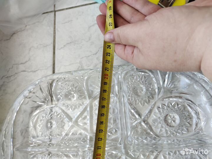 Хрустальная менажница СССР