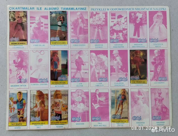 Наклейки Барби от