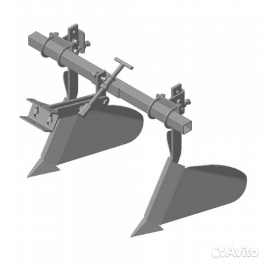 Окучник 2-х рядный большой, на траверсе со сцепкой