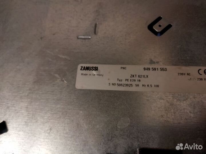 Варочная панель zanussi ZKT621LX