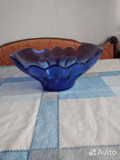 Салатник цветное стекло СССР