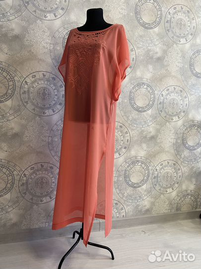 Туника пляжная и платье Фиолетовое