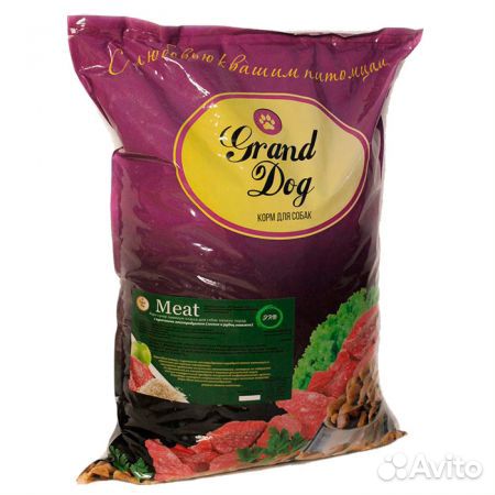 Корм для собак Grand Dog meat c кусочками мяса