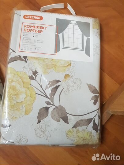 Комплект портьер для кухни «Японский пион» 111