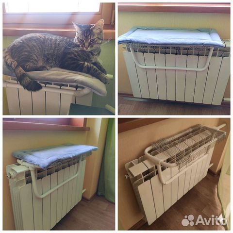 Лежанка гамак для кошек на батарею