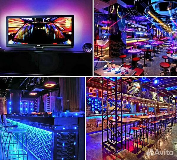 Светодиодная лента RGB 5050 10м + Пульт 44 + Блок