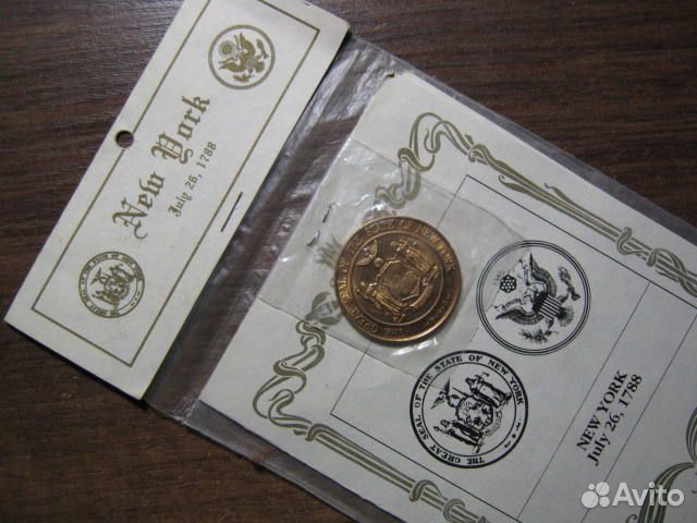 США. Юбилей Нью Йорка. Почтовая Карточка + Жетон