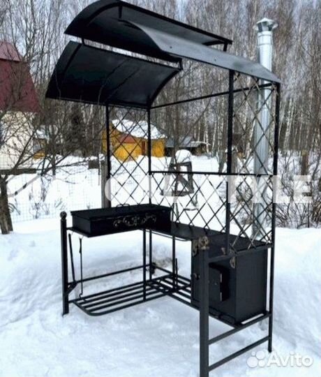 Мангал с крышей