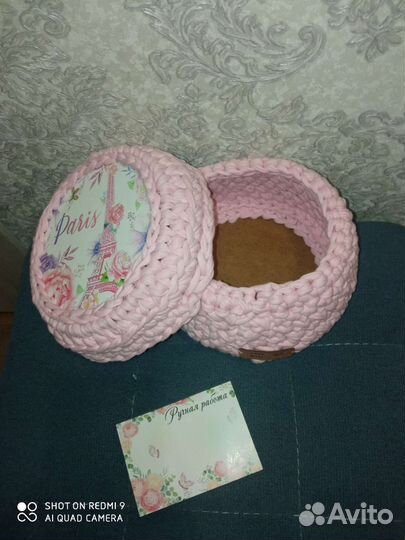 Корзинка -шкатулка, ручная работа