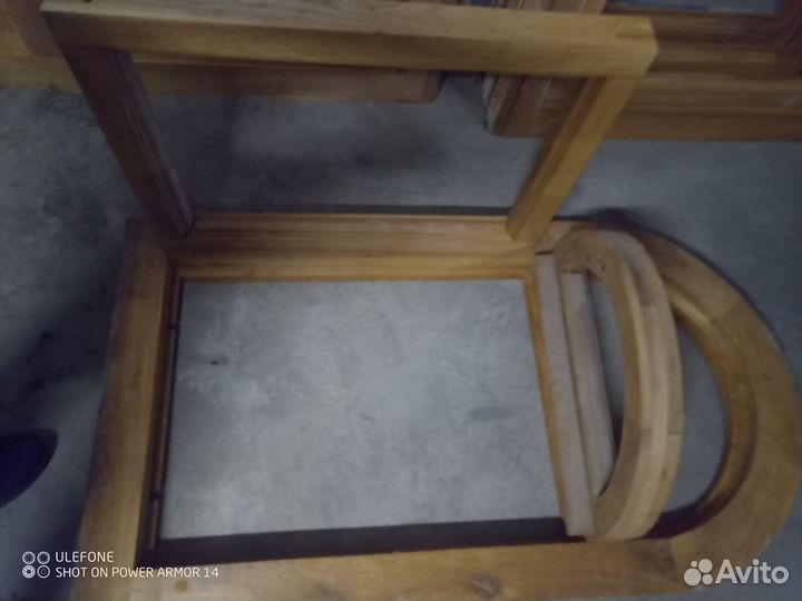 Деревянные дубовые полукруглые оконные рамы новые