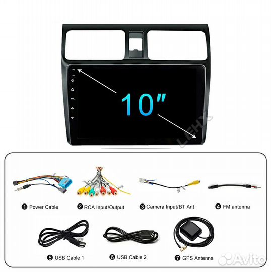 Новая Suzuki Swift 1/32 Qled Android магнитола