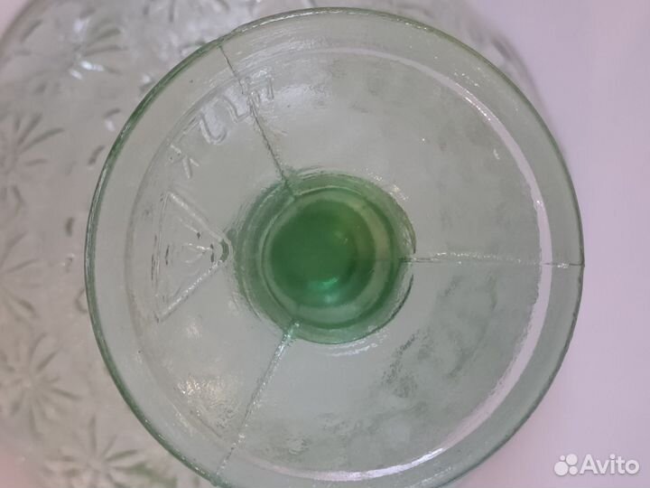 Ваза -конфетница медовое стекло