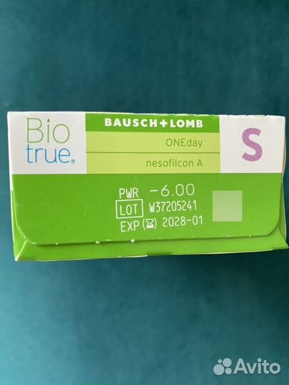 Линзы контактные однодневные BIO true -6