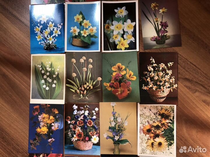 Открытки СССР цветы