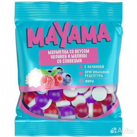 Мармелад Mayama Черник Малин Сливки 70г (опт)