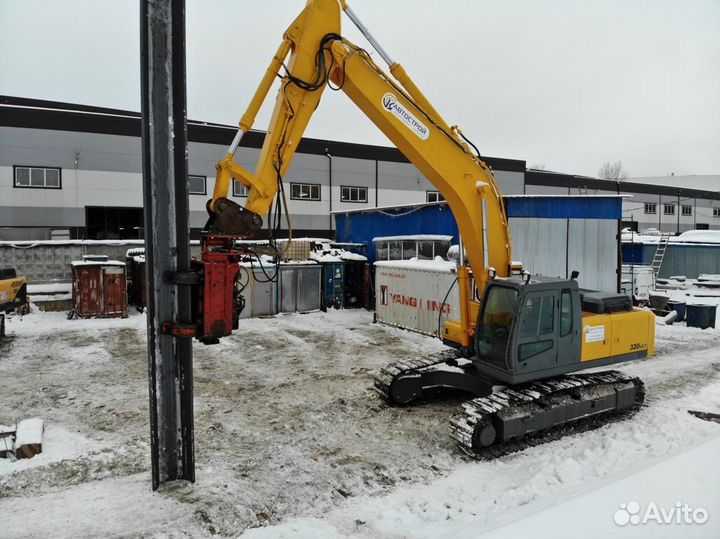 Аренда вибропогружателя Movax(Мовакс)на экскаватор