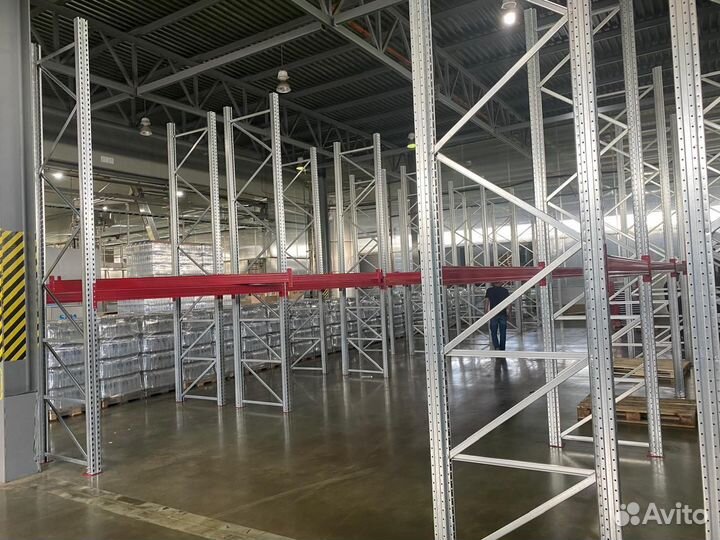 Стеллажи складские паллетные от 3х до 12 м